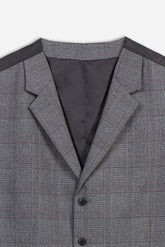 GILET FANTASIA QUADRI GRIGIO